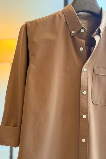 Charleston Brown Oxford Cotton Shirt