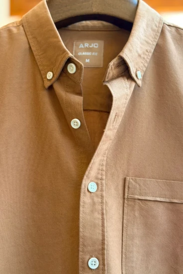 Charleston Brown Oxford Cotton Shirt