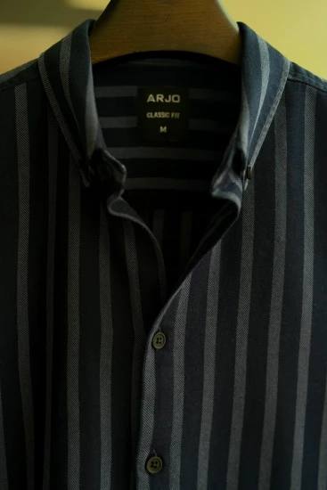 Navy Blue Slate Vertical Stripes