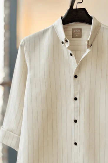 Cream With Beige Stripes Shirt