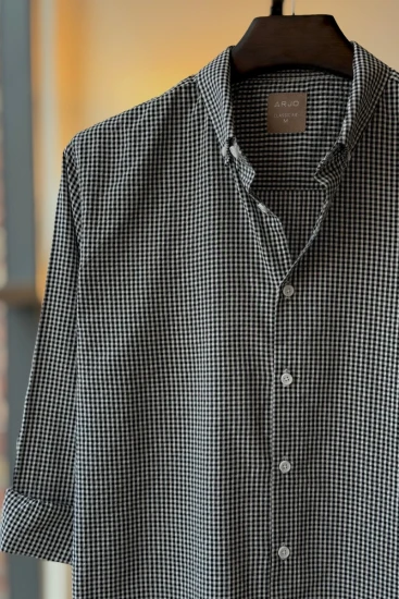 Black And White Micro check Shirt