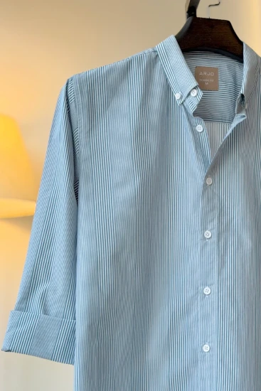 Pale Blue With White Stripes Shirt