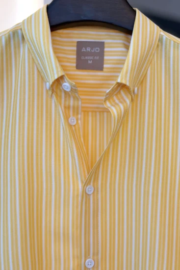Lemon Yellow With White Stripes Shirt