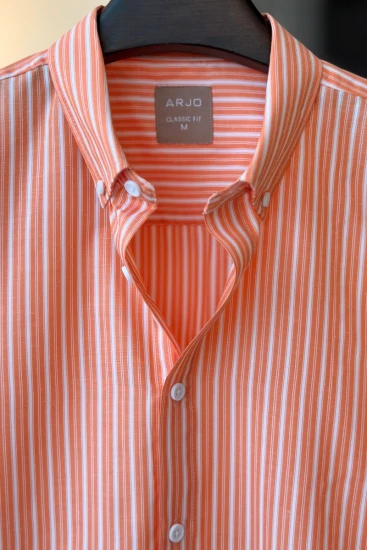 Light Orange With White Stripes Shirt
