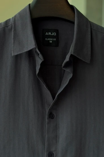 Dark Slate Herringbone Shirt