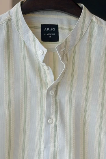 Sage Blue with White & Matcha Green Stripes Katua