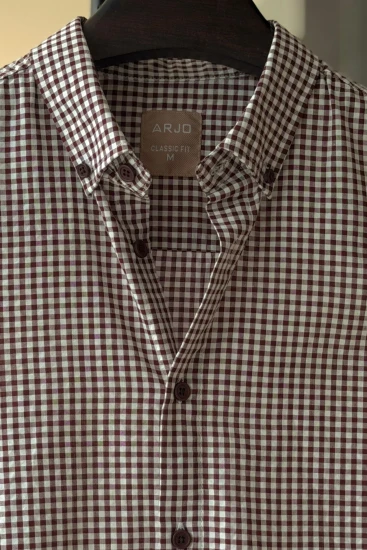 Dark Chocolate & White Micro-Check Shirt