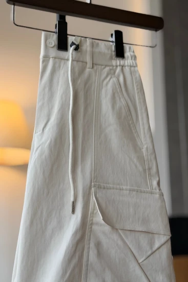 White Cargo Mobile Pant