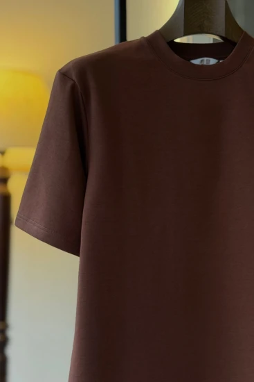 Dark Brown Drop-Shoulder Premium T-Shirt