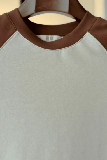 Ivory With Dark Brown Short Sleeve T-Shirt