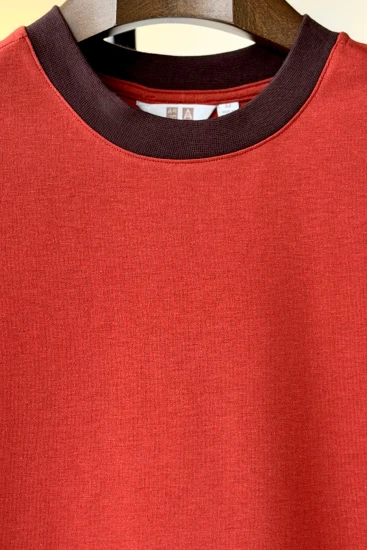 Dusty Coral With Chocolate Contrast Short Sleeve T-Shirt