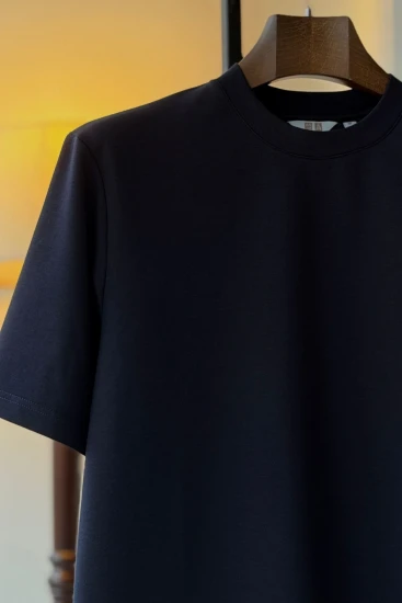 Dark Navy Blue Drop-Shoulder Premium T-Shirt