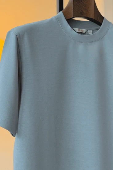 Powder Blue Drop-Shoulder Premium T-Shirt